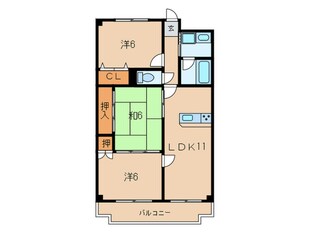 グリーンキャッスル南五葉の物件間取画像